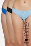 Zivame Anti-Microbial Low Rise Full Coverage Bikini Panty (Pack of 3) - Multicolor — thumbnail 1